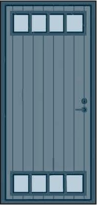 Porte bleue